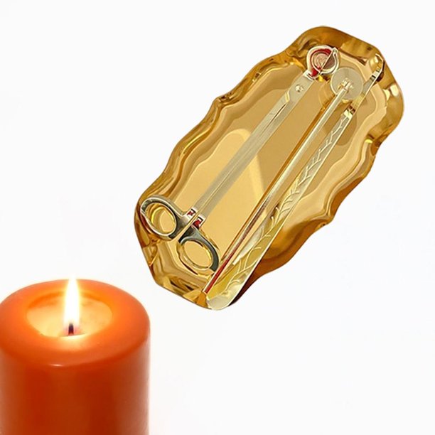 4 unids / set de s apagador Dipper de aceite de lámpara gancho de herramientas de extinción accesorio de inaugur Oro Soledad recortador de mecha de vela
