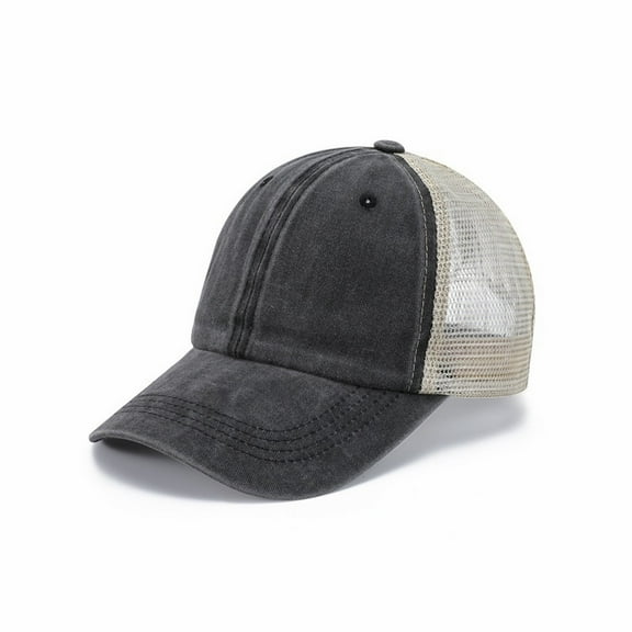 Audhol UV Protection Visors for Women Men Washed Baseball Cap Retro Cap Net Cap Do Old Sun Hat Men's Sunscreen Cap Duck Cap Sports Outdoor Sun Visor Hat Black A