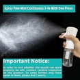 thumbnail image 2 of Spray Bottle for hair 200ml/6.8oz 2Pack Empty Fine Mist Spray Bottle Ultra Fine Continuous Spray Water Bottle Fine Mist Sprayer for Hair Styling, Cleaning,Plants, Misting & Skin Care Clear, 2 of 7