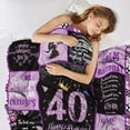 thumbnail image 2 of 40th Birthday Blankets for Women, 40th Birthday Blanket 60"x80" Women Birthday Decoration, Sweet 40th Ladies Birthday Blanket Throw Blanket for Couch Bed, Soft Blanket Birthday Blankets for Women, 2 of 5
