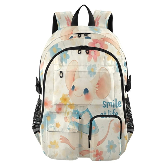 DIXRUYEE Imgi_62_ffyy4_cute_little_watercolor_mouse_in_pastel_blue_and_pink__hol_f9deeaf3-99e0-4af8-b3ae-7a86 Backpack for School 14”Laptop Compatible with Reflective Safety Strips