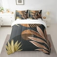 thumbnail image 2 of Manfei Black Gold Pink Bedding Comforter Set 7-Piece, Aesthetic Geometric Full Bedding Set, Nature Minimalist Fitted Sheet Flat Sheet, Microfiber Bedroom Decor, 2 of 8