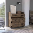 thumbnail image 4 of Knubmt 4 Drawers Dresser with Handle, Wood Storage Cabinet for Living Room, Bedroom, Office, Dark Brown, 4 of 7