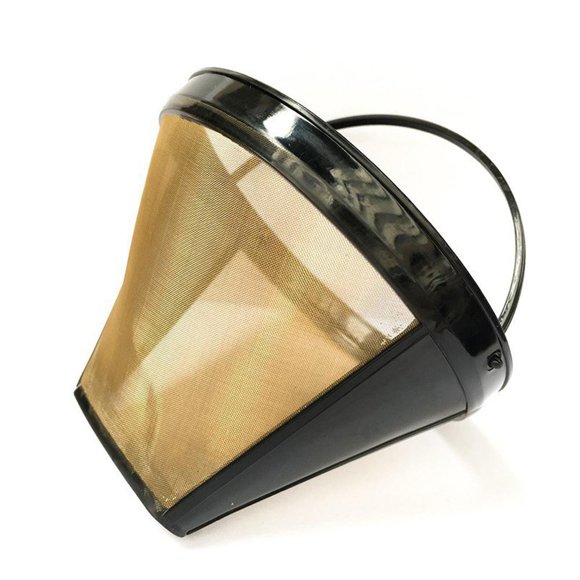 Reusable Cone Shape Permanent Coffee Filter Mesh Basket UK U6N7