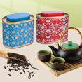thumbnail image 1 of Paquete de 2 latas grandes para té suelto con tapa - Recipiente metálico sellado ovalado de 90 a 190 ml (3.53 a 7 oz) para guardar té suelto, organizador de bolsitas de té, café, dulces y hierbas., 1 of 1