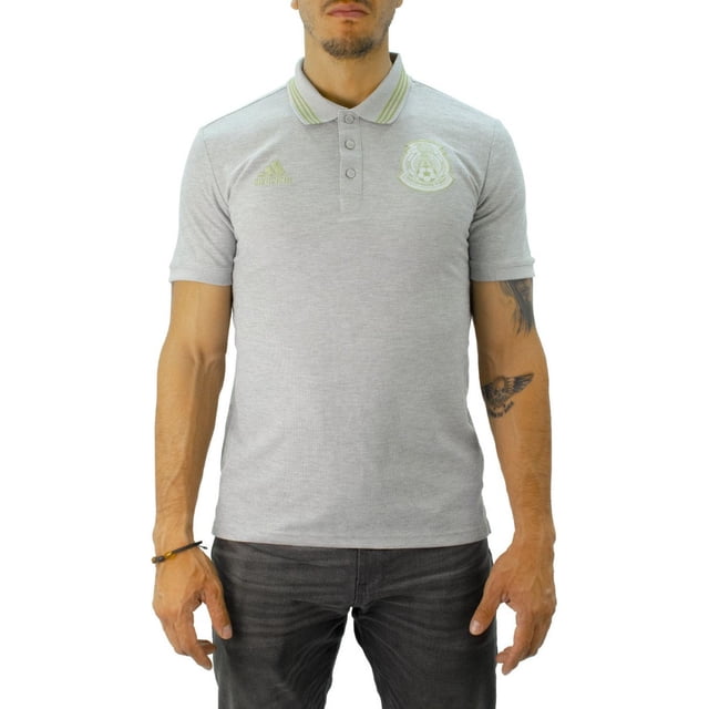 Playera Polo Hombre adidas Futbol Selección Mexicana gris M