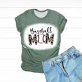 thumbnail image 5 of Mujeres Casual Béisbol Mamá Tie-dyed Impreso Manga corta Cuello redondo Pullover Blusa Camiseta Tops OAVQHLG3B Store lin121212, 5 of 5