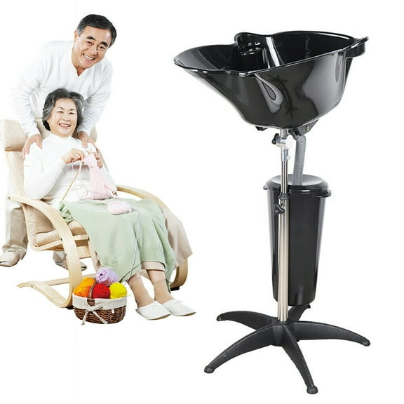TOOL1SHOoo Removable Vertical Shampoo Sink Salon Basin Portable Hair Washing Sink Shampoo Basin Height Adjustable Shampoo Bowl with Bucket and Drain Hose