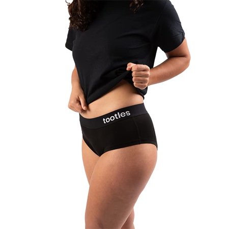 

TOOTLES-Womens Fart Filtering Charcoal Underwear-Flatulence Neutralizing-Deodorizing & Blocking-High Waist Hip Hugger Panties (Small)