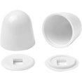 thumbnail image 5 of Tapa universal para inodoro (4 piezas), de plástico, redonda, con arandelas adicionales para una fácil instalación, 3,6 cm de alto, color blanco, 5 of 5