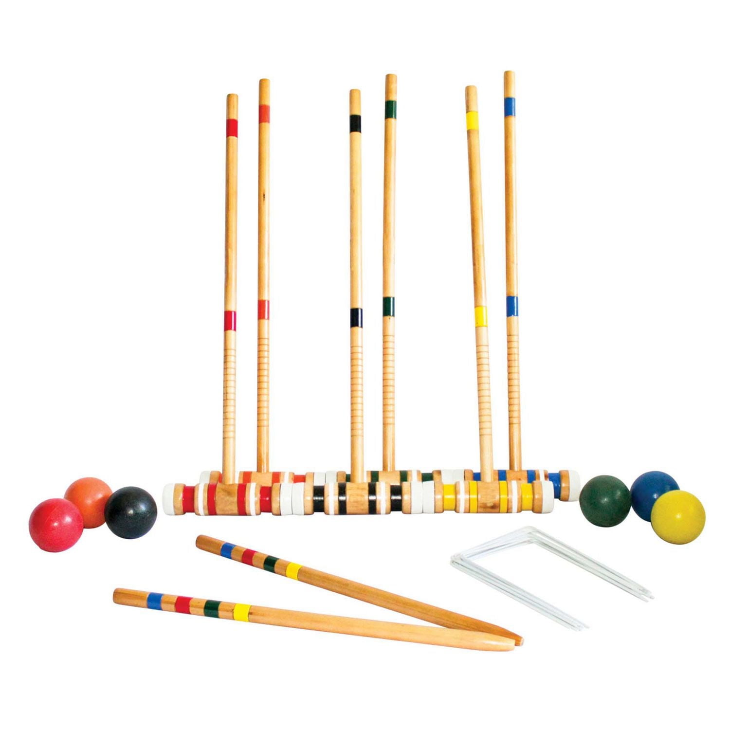 Triumph 6-Player Backyard Outdoor Croquet Set with Storage Bag