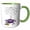 Green/White, variant on 3drose, Cool Funny Purple Spider Using Leaf Blower with Web Cartoon, 11oz Mug