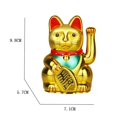 thumbnail image 3 of 4-inch Nippon Electric Wave Hand Lucky Cat Front Desk New Store Opening Gift, 3 of 6