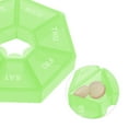 thumbnail image 3 of Unique Bargains 1 Pc Pill Case 7 Grid Polygonal Pill Box Light Green, 3 of 6