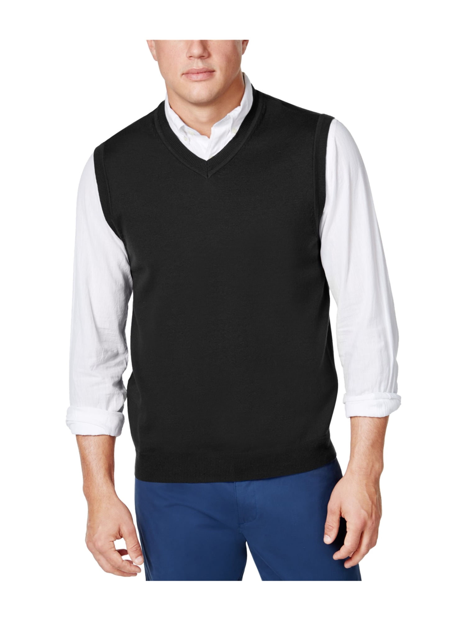 black sweater vest mens