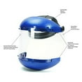 thumbnail image 3 of Sellstrom S38140 Blue Plastic Crown/Chin Guard and Clear Anti-Fog Window Protective Face Shield with Ratchet Headgear, 3 of 3