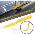 thumbnail image 3 of 3 Pcs Window Tint Tools Vinyl Wrap Shank Gasket Squeegee, Yellow Long Handle Micro Squeegee Car Tinting Wrap Squeegee Corner Scraper, 3 of 5