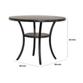thumbnail image 4 of Benjara 48" Round Wood Counter Height Table with Flared Legs- Gray, 4 of 6