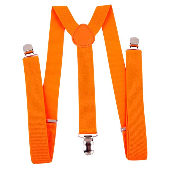 Joernso Men Suspender Elastic Adjustable Y Back Metal Clip Slim Clothing Accessories High Tensile Solid Color Unisex Male Female Suspender for Daily Life