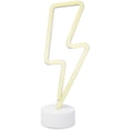 thumbnail image 2 of Color amarillo neón, base blanca, luz nocturna, para decoración de dormitorio y fiesta; Funciona con pilas (pilas no incluidas) (tornillo relámpago amarillo), 2 of 4