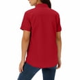 thumbnail image 3 of Posijego Womens Sun Protection Shirts Casual Button down Shirt Collared Short Sleeve Shirt Outdoor Hiking Fishing Shirts, 3 of 9