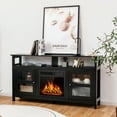 thumbnail image 2 of Topbuy 58" Fireplace TV Stand Media Console Table with 18" 1500W Electric Fireplace Black, 2 of 6