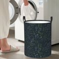 thumbnail image 4 of Lsque Chemistry Formulas 2 pattern Laundry Hamper Basket, Tall Woven Rope Hamper Basket for Clothes, Lightweight Storage Basket, Collapsible Waterproof-Small, 4 of 8