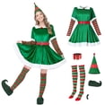 thumbnail image 2 of Elf Dress For Women， Adult Women's Green Christmas Costume Dress for Role Play and Holiday Parties Cosplay Clothes Elf Costume Christmas Decoration Festive Outfit Seasonal Celebrations Dress Up, 2 of 7