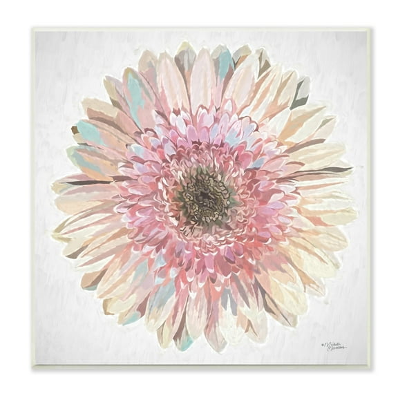 Stupell Industries Round Daisy Petal Design Flower Blossom Illustration Graphic Art Unframed Art Print Wall Art, Design by Michele Norman