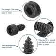 thumbnail image 4 of Uxcell Tête de Prise Hexagonale Auto-Tappante, Acier Inoxydable 304 Noir M5x12mm 60, 4 of 6