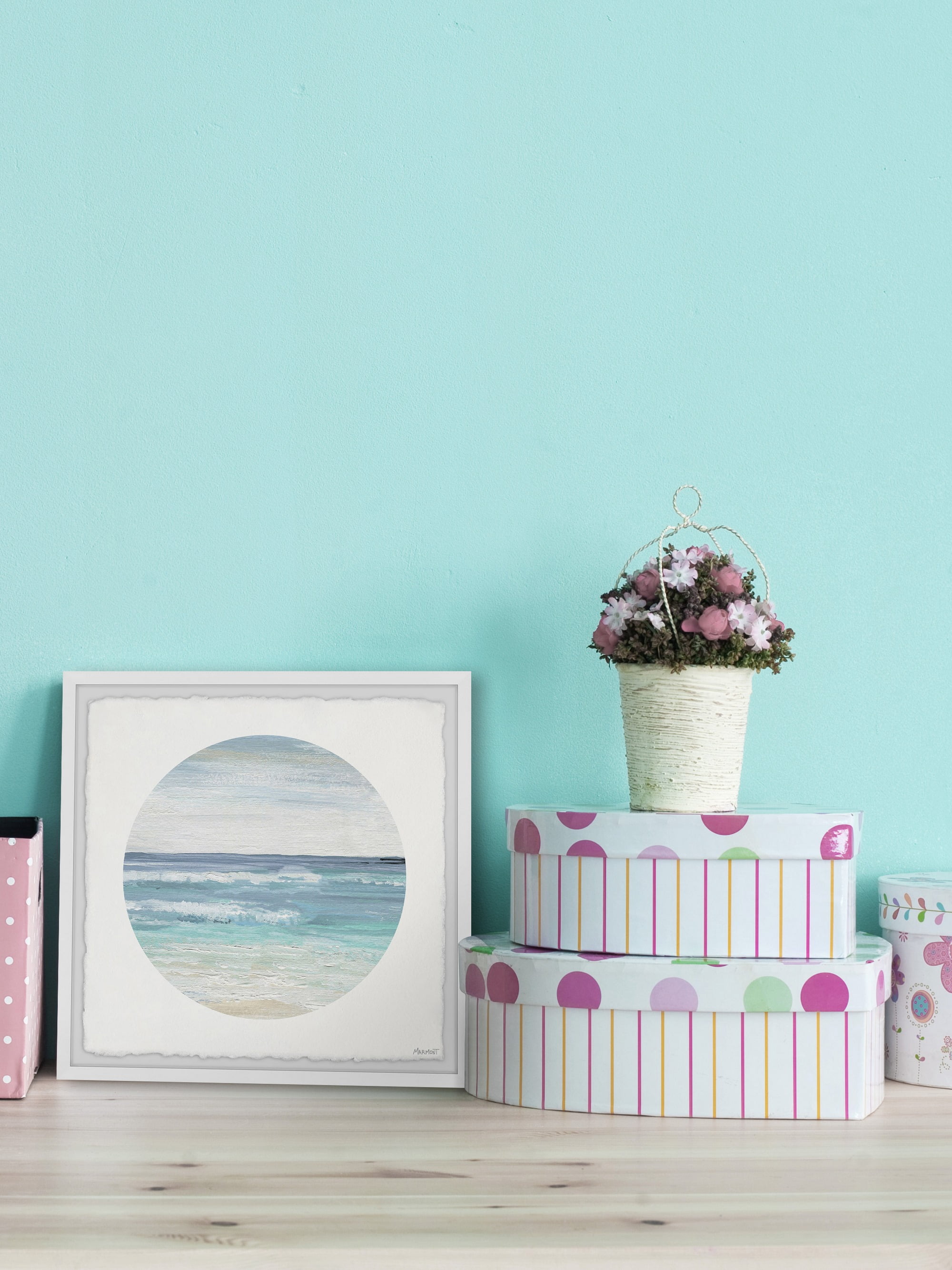 Marmont Hill Relaxing Beach Framed Wall Art, 32" x 32"