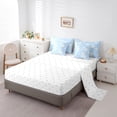 thumbnail image 5 of jejeloiu Cute Cartoon Daisy 7-Piece Twin Bedding Sets,Kawaii Flower Floral Bedding Comforter Set,White Blue Sheet Sets For Teens,Super Cozy Room Decor Reversible, 5 of 8