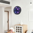 thumbnail image 6 of Voice Activated Clock with Glow Light 12 Inch Large Silent Wall Clock Battery Operated for Home Decor Purple Glowing Butterflies, 6 of 8
