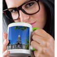 thumbnail image 2 of 3drose, Dome, Capitol Building, Cheyenne, Wyoming - Us51 Bba0031 - Bill Bachmann, 15oz Two-tone Green Mug, 2 of 6