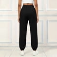 thumbnail image 6 of Karymi Workout Shorts Women Vertical Seam Jogger Sweatpants, Adjustable Drawstring Elastic Waist, Side Pockets, Elastic Ankle Cuffs Loose Fit Solid Trousers, 6 of 6
