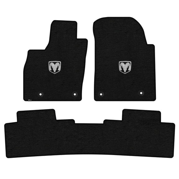 Lloyd Mats Custom Fit Floor Mats for Dodge Durango 2016-ON LogoMat 3Pc Set Charcoal
