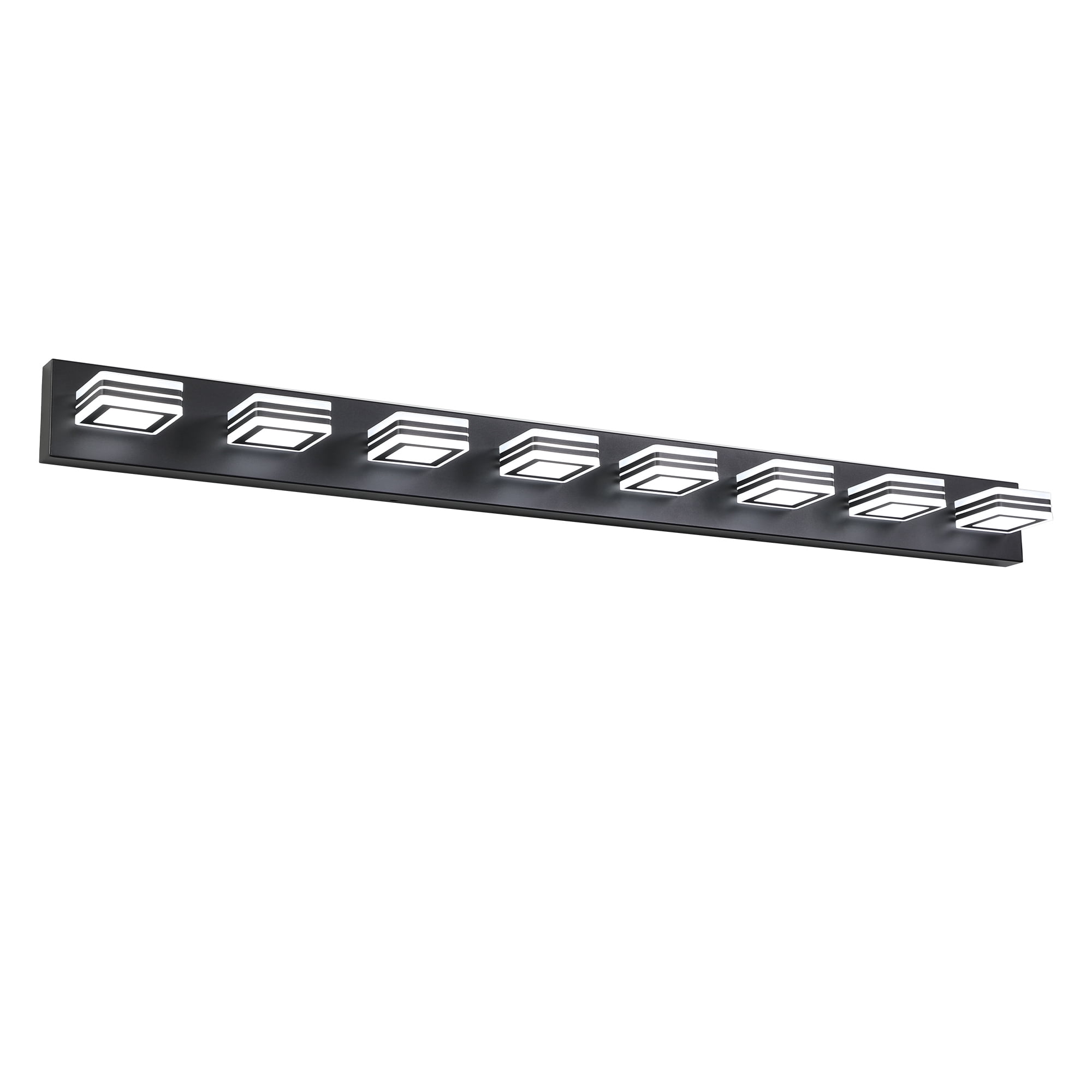 Miniyam LED Bathroom Vanity Light, 8-Light Modern Hardwired Wall Fixture over Mirror, Cool White