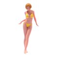 thumbnail image 3 of Figura en miniatura de mujer en bikini a escala 1/64, pequeña figura decorativa en miniatura. Amarillo, 3 of 9