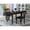 Black, variant on NFDL5-OAK-W - 5-Piece Kitchen Dining Room Set- 4 Dining Chair with Wooden Seat and Slatted Chair Back - Butterfly Leaf Modern Kitchen Table - Oak Finish