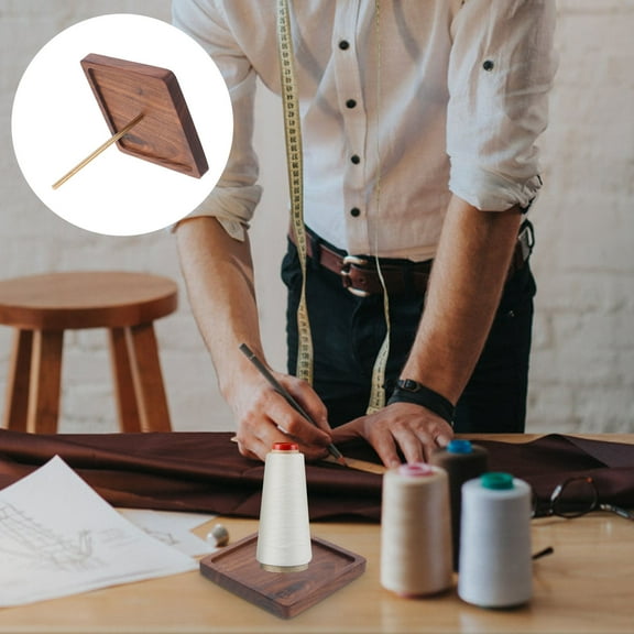 PTOOTP 1Set Yarn Holder Stand Wooden Thread Organizer For Sewing Projects And Beadwork By Novices