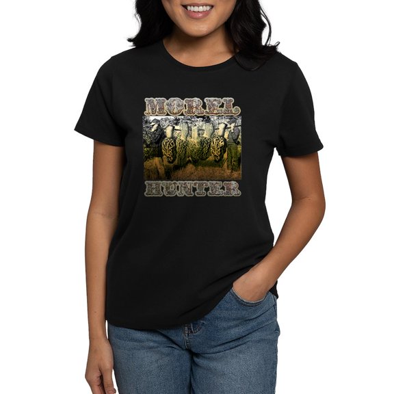 CafePress - Morel Hunter Gifts And T Shir Women's Dark T Shirt - Women's Traditional Fit Dark T-Shirt