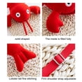 thumbnail image 4 of Bolso bandolera de peluche con forma de cangrejo de río | Bolso cruzado con diseño de animal de dibujos animados | Bolsa de almacenamiento suave y rellena para objetos pequeños, 4 of 6