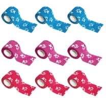 9 Pack 2 Inch x 5 Yards Self Adhesive Bandage Breathable Cohesive Bandage Wrap Rolls Elastic Self-Adherent Tape for Stretch Athletic, Sports, Wrist, Ankle,Style 13