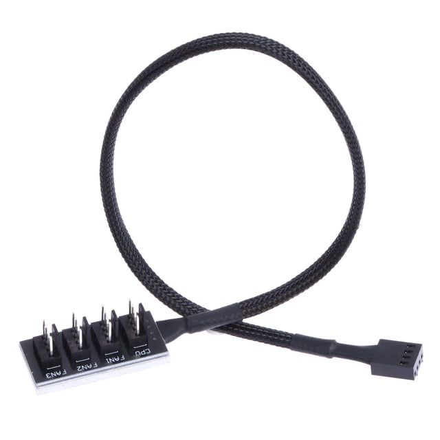 Ventilador de chasis de computadora HUB de un minuto cinco paquete de HUB de ventilador pwm red de nailon control de temperatura de 4 pines un arrastre cinco 40 cm