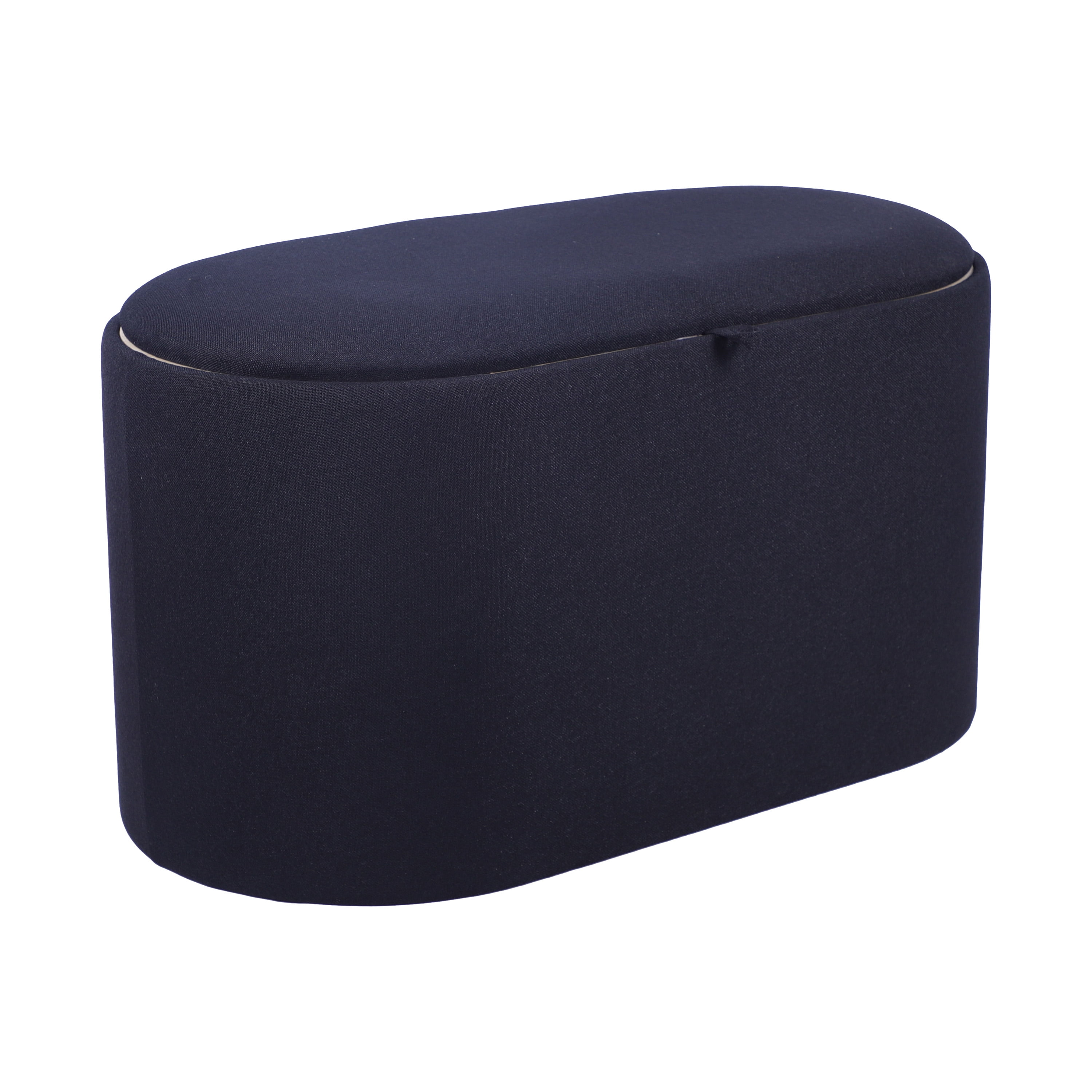 Techni Home Storage Ottoman with Reversible Tray Top, Black