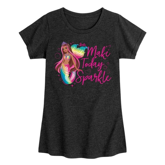 Barbie - Make Today Sparkle - Girls Fitted Short Sleeve Graphic T-Shirt
