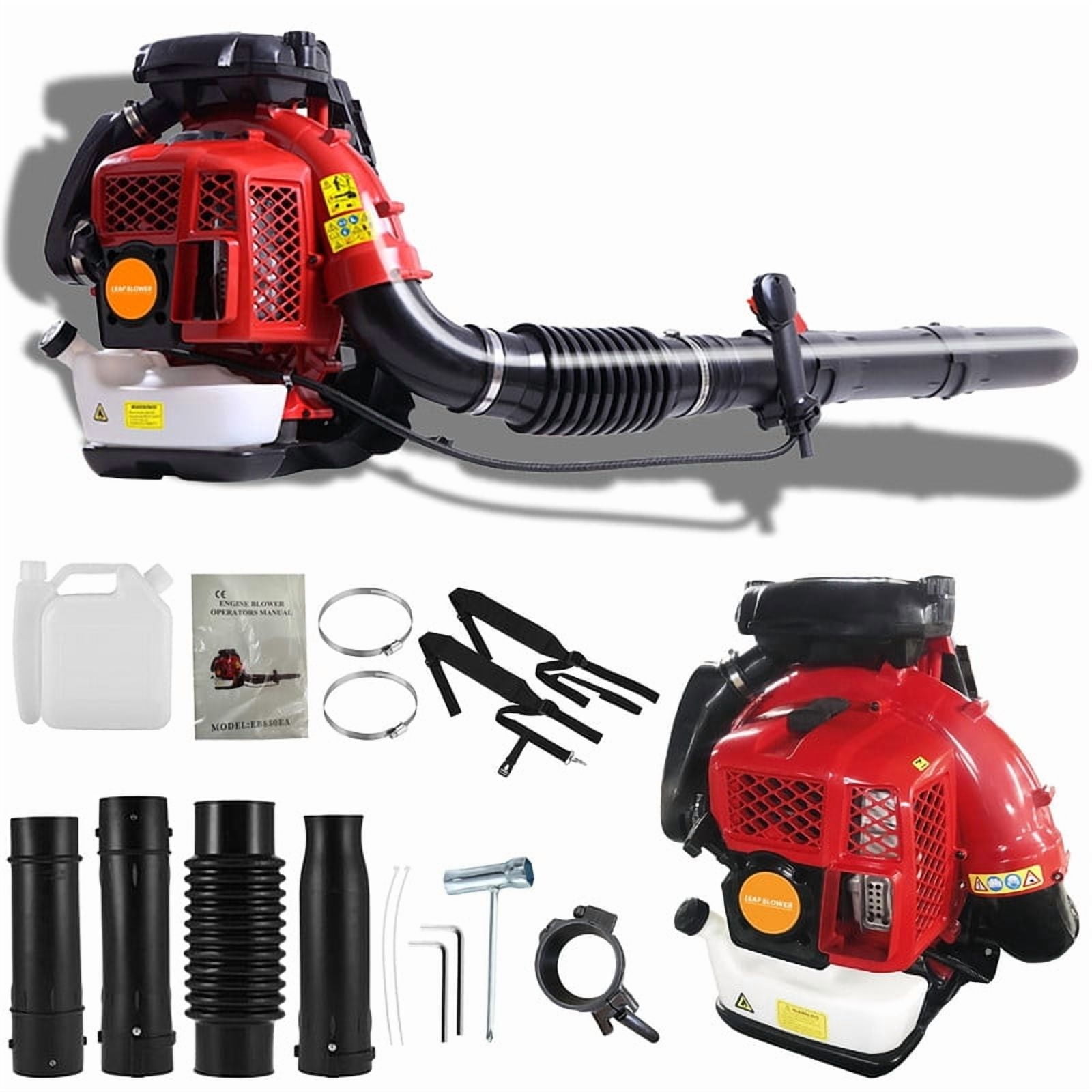 Backpack Gas Powered Leaf Blower, 80CC 900CFM 4.8HP 2-Cycle Grass Lawn Blower Air Cooling Gasoline Backpack Grass Blower with Air-Cooled, Snow Blower for Outdoor