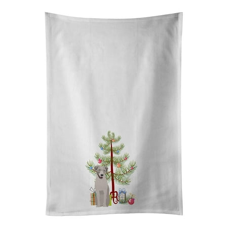 

Labrador Retriever Gray Christmas White Kitchen Towel Set of 2 19 in x 28 in