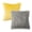 Gray & Yellow, variant on Phantoscope Designer's Choice Decorative Throw Pillow Set, Fluffy Faux Fur & Pom Pom Velvet Bundle, for Sofa Couch Bedroom, 18" x 18", Light Pink Fur and Velvet, 2 Pack