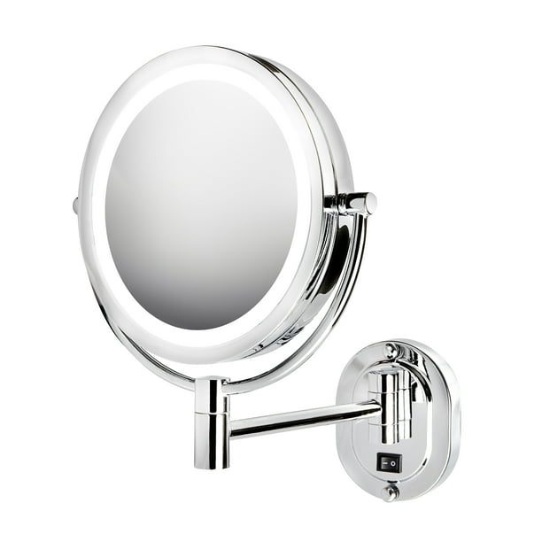 Jerdon HL165CLD 5X1X Magnification 8" LED Lighted Wall Mount Mirror